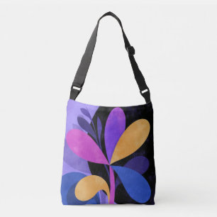 Ajustable Sac fourre-tout fleur violette abstraite