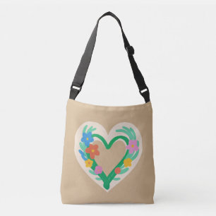 Ajustable Sac fourre-tout floral du coeur