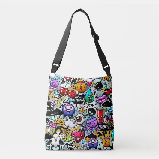 Ajustable Sac fourre-tout - Graffiti (Devant)