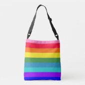 Ajustable Sac fourre-tout Gras Rainbow Stripes (Dos)