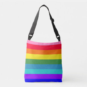 Ajustable Sac fourre-tout Gras Rainbow Stripes