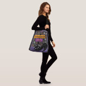 Ajustable Sac fourre-tout Halloween et chat noir (Sur le modèle)