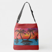 Ajustable Sac fourre-tout - Île tropicale (Dos)