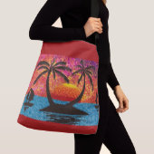 Ajustable Sac fourre-tout - Île tropicale (De près)