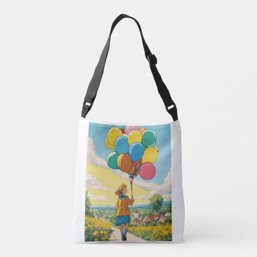 Ajustable Sac fourre-tout imprimé Fille et Ballon (Dos)