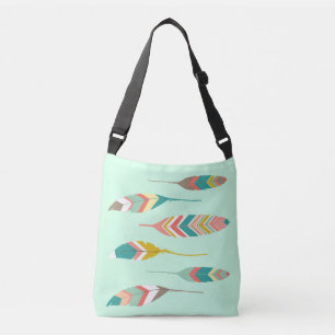 Ajustable Sac fourre-tout moderne de plumes tribales