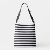 Ajustable Sac fourre-tout Monogramme à rayures noir et blanc (Dos)