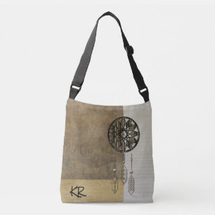 Ajustable Sac fourre-tout monogramme minimaliste Tan avec Dr