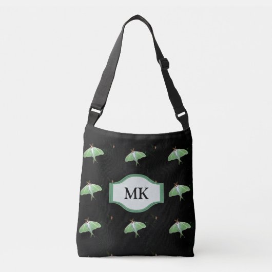 Ajustable Sac fourre-tout Motif Monogram Black Luna Moth (Devant)