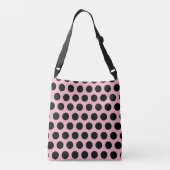 Ajustable Sac fourre-tout noir rose à monogramme de point de (Dos)