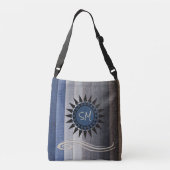 Ajustable Sac fourre-tout personnalisé Tons Bleus Naturels   (Dos)