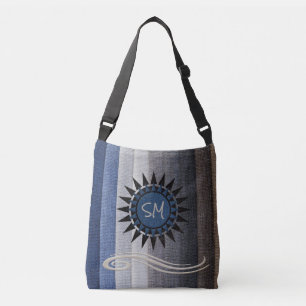 Ajustable Sac fourre-tout personnalisé Tons Bleus Naturels