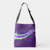 Ajustable Sac fourre-tout pourpre à vague de notes de (Dos)