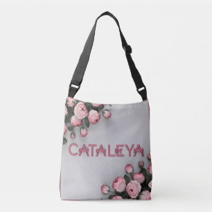Ajustable SAC FOURRE-TOUT Rose brodé CATALEYA