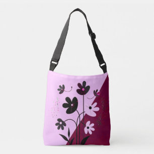 Ajustable Sac fourre-tout rose pâle à silhouette florale som