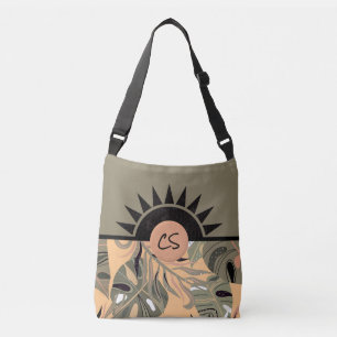 Ajustable Sac fourre-tout Springtime vert et pêche personnal