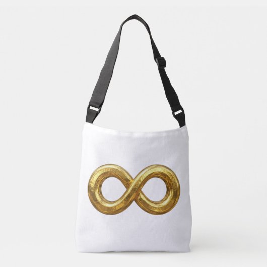 Ajustable Sac fourre-tout symbole infini or (Devant)