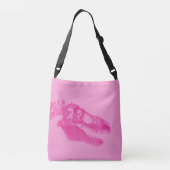 Ajustable Sac fourre-tout T-Rex rose chaud (Dos)