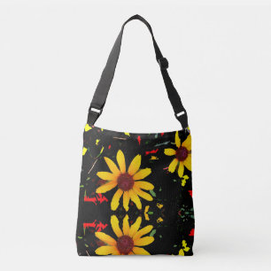 Ajustable Sac fourre-tout tournesol jaune / Confettis noirs