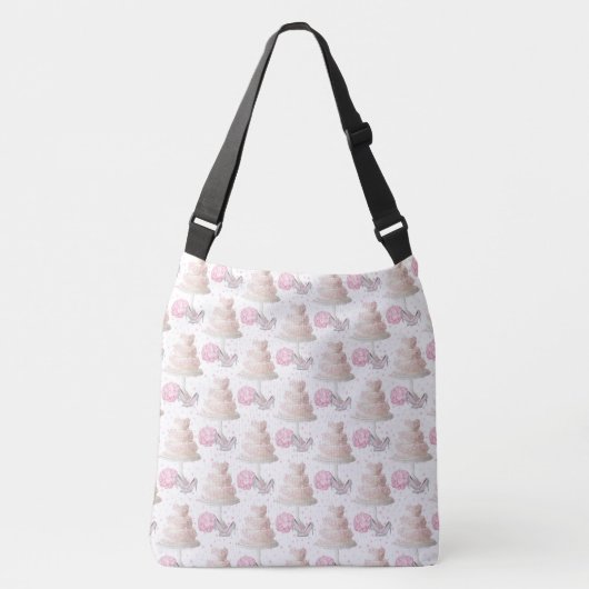 Ajustable Sac fourre-tout transversal mariage Cake (Devant)