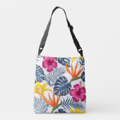 Ajustable Sac fourre-tout tropical aux fleurs (Dos)