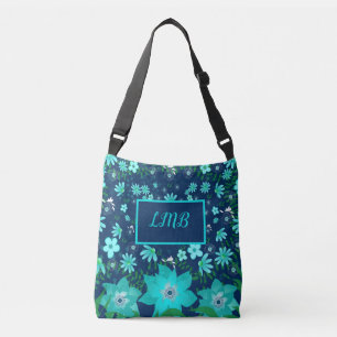 Ajustable Sac fourre-tout tropical turquoise et marine perso