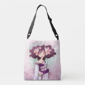 Ajustable sac illustration geisha dahlia (Dos)