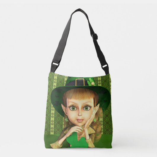 Ajustable Sac mignon de Crossbody de fille de shamrock de (Devant)