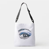 Ajustable Sac mortuaire bleu à croix de fard à paupières (Dos)