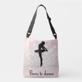 Ajustable Sac "Née Pour Danser" avec nom du studio et son no (Devant)