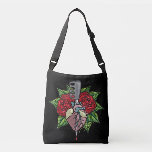 Ajustable Sac réversible de Crossbody d'art de tatouage (Devant)