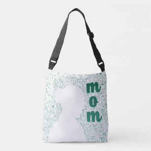 Ajustable Silhouette blanche d'un Sac fourre-tout maman