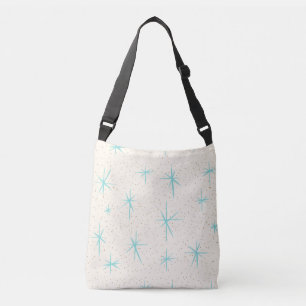 Ajustable Space Age Turquoise Starburts Sac Corps