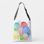 Ajustable Tippy Toes Elephant Crossbody sac (Dos)