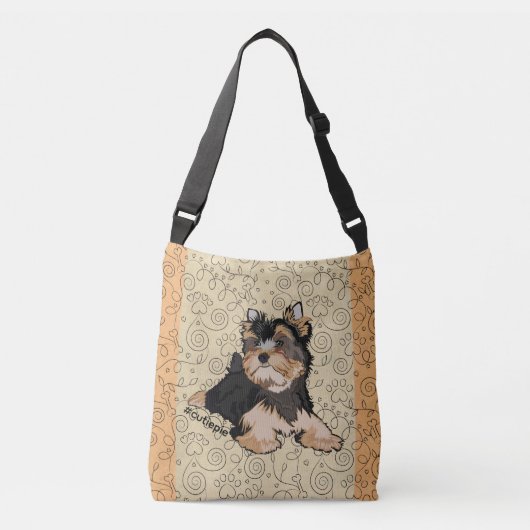 Ajustable Tout sur l'impression Sac à épaule Chien chiot (Devant)