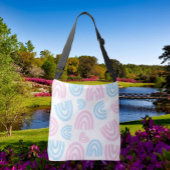 Ajustable Trans Pride Pastel Rainbow Crossbody Sac