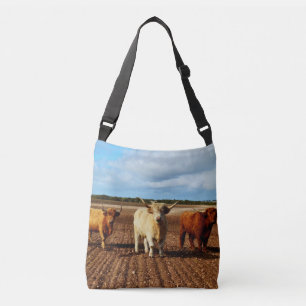 Ajustable Trois Vaches Naughty Highland, Sac Unisex Crossbod