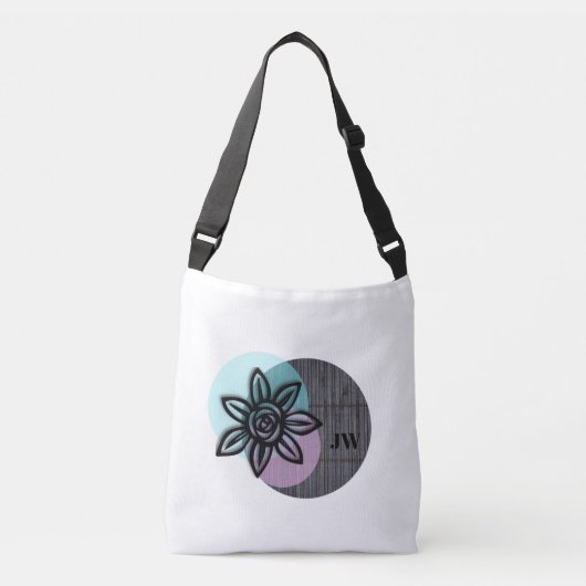 Ajustable Unique Paraphe En Polyester Brossé Sac fourre-tout (Devant)