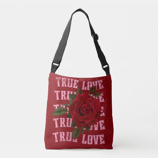 Ajustable Véritable Amour Rose Romantique Saint Valentin Sac (Devant)