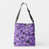 Ajustable Violet Fleurs Crossbody Sac Violets (Dos)