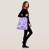 Ajustable Violet partout sur la vache Sac fourre-tout d'impr (Sur le modèle)