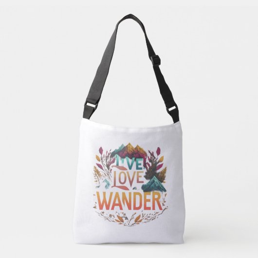 Ajustable Vis, Amour, Sac Croisé (Devant)