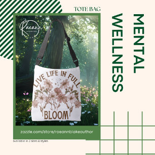 Ajustable Vivez la vie en pleine floraison Sac fourre-tout p