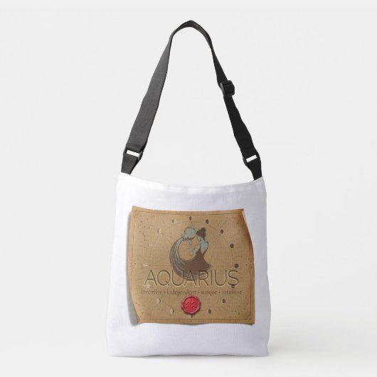 Ajustable Zodiaque - Verseau - Sac besace porté travers (Devant)