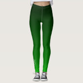 Ajuster Leggings Ombré vert noir (Devant)