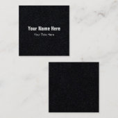 Ajustez, 2,5" x 2,5", carte de visite noir de la (Devant / Derrière)