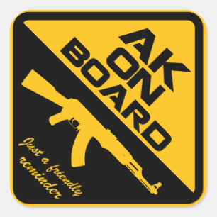 AK47 aan boord van sticker
