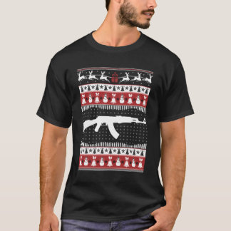 Ak47 Chandail de Noël moche Xmas T-Shirt Ak47