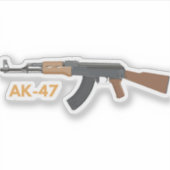 AK-47 Aanvalsgeweer Sticker (Voorkant)