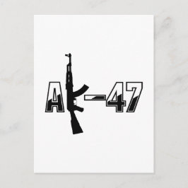 AK-47 AKM Aanvalsgeweer Logo Briefkaart